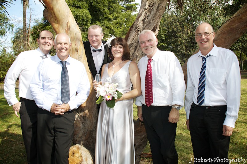 Couple with brothers - wedding photography sydney